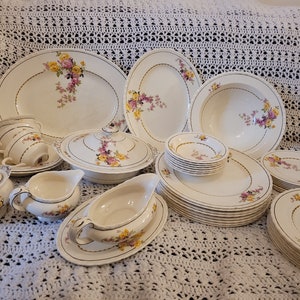 Myott Rosita Pattern Staffordshire England Dinnerware Set