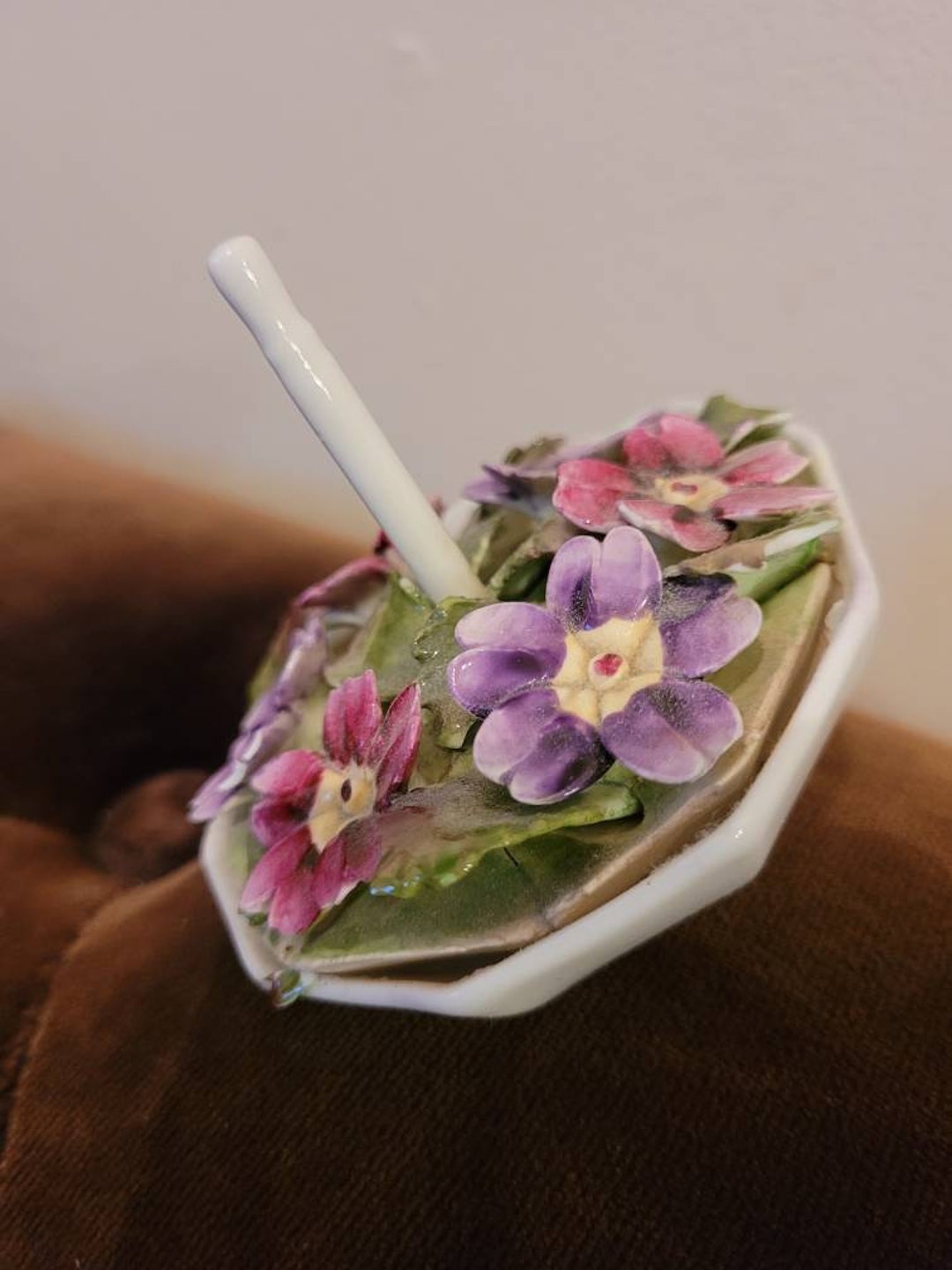 Aynsley Umbrella Ring Holder With Flowers April Primrose Etsy