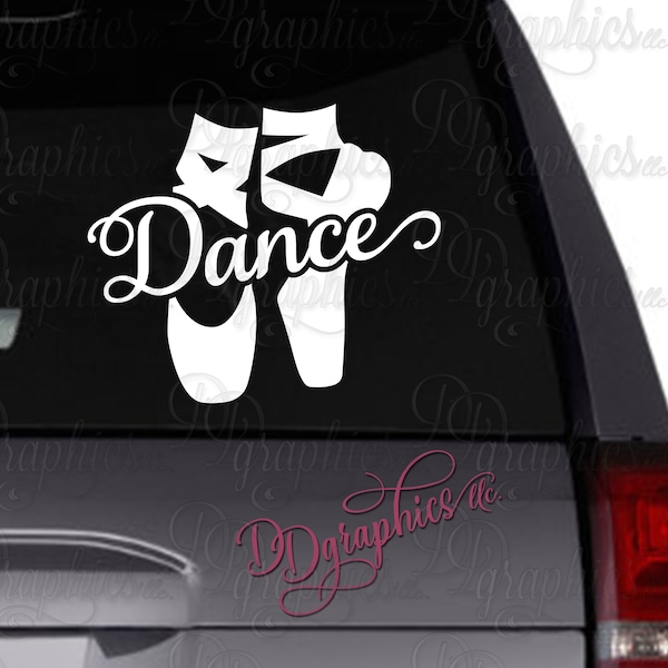 Dance Ballet Slippers vinyl decal/ dance decal / ballet shoes / car decal