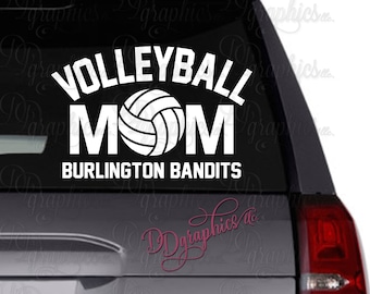 Volleyball Mom vinyl car decal/ volleyball decal / volley ball / Personalized decal / volleyball sticker / mom /volleyball team decal