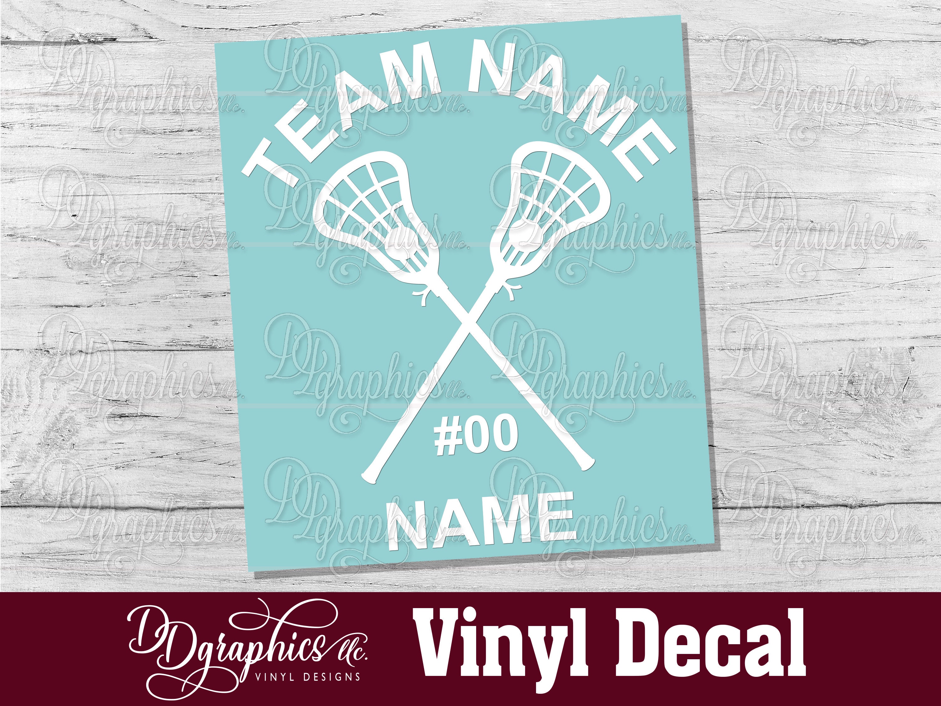 Lacrosse Team Personalized Vinyl Decal, Custom Lacrosse Sticker, Sports ...
