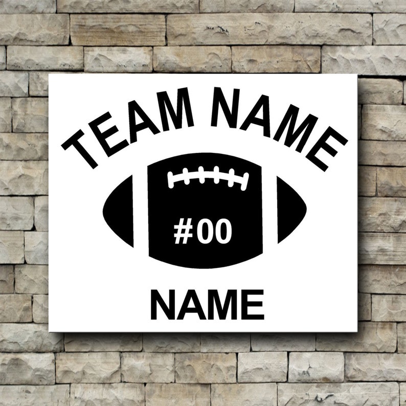 Football Vinyl Car Decal / Football Team Decal / Personalized Etsy