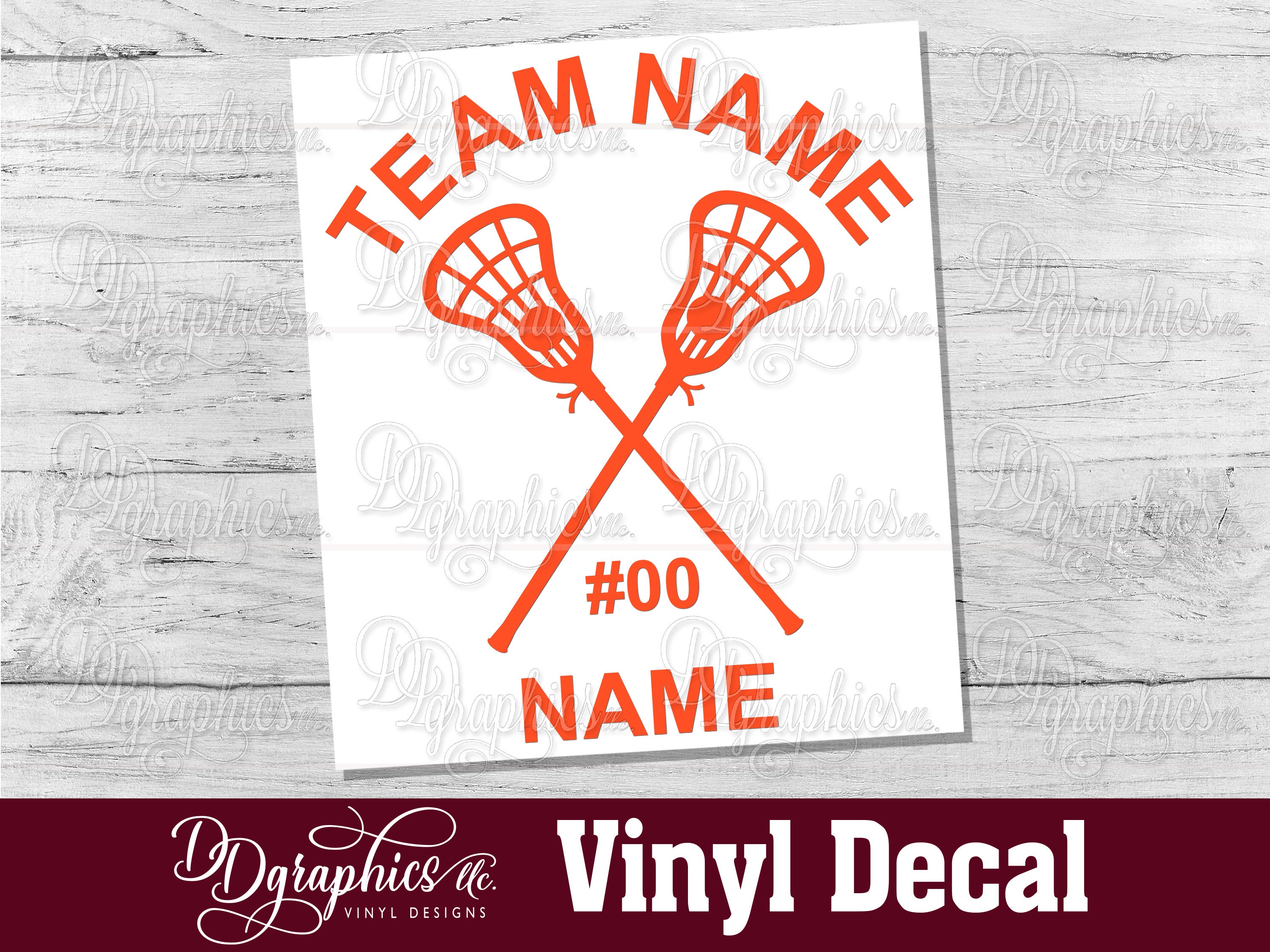 Lacrosse Team Personalized Vinyl Decal, Custom Lacrosse Sticker, Sports ...