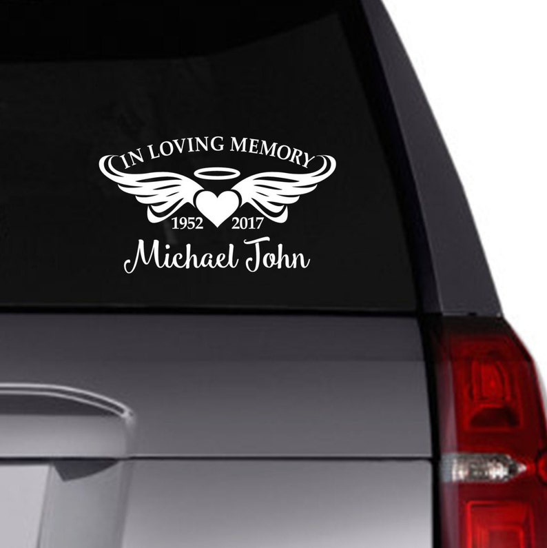 in memory of car decals