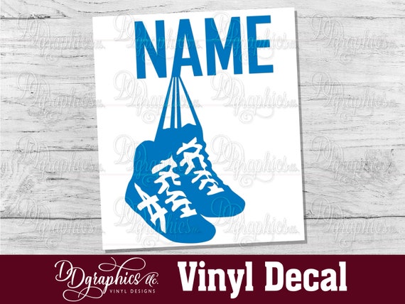 Wrestling Shoes Personalized Vinyl Decal, Custom Wrestling Sticker with Name, Wrestle Sticker, Car Window Decal, Wrestler Gift