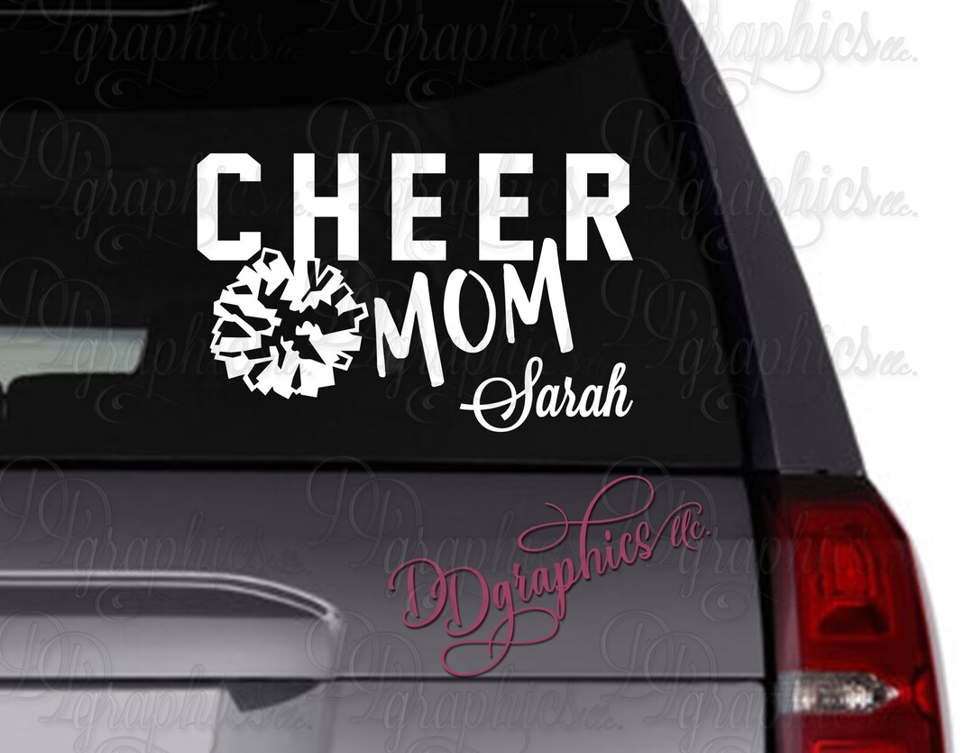 Cheer Mom Personalized Vinyl Decal, Custom Cheerleading Sticker, Cheer ...