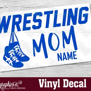 Wrestling Mom Vinyl Decal / Wrestling Decal / Wrestling Mom / - Etsy