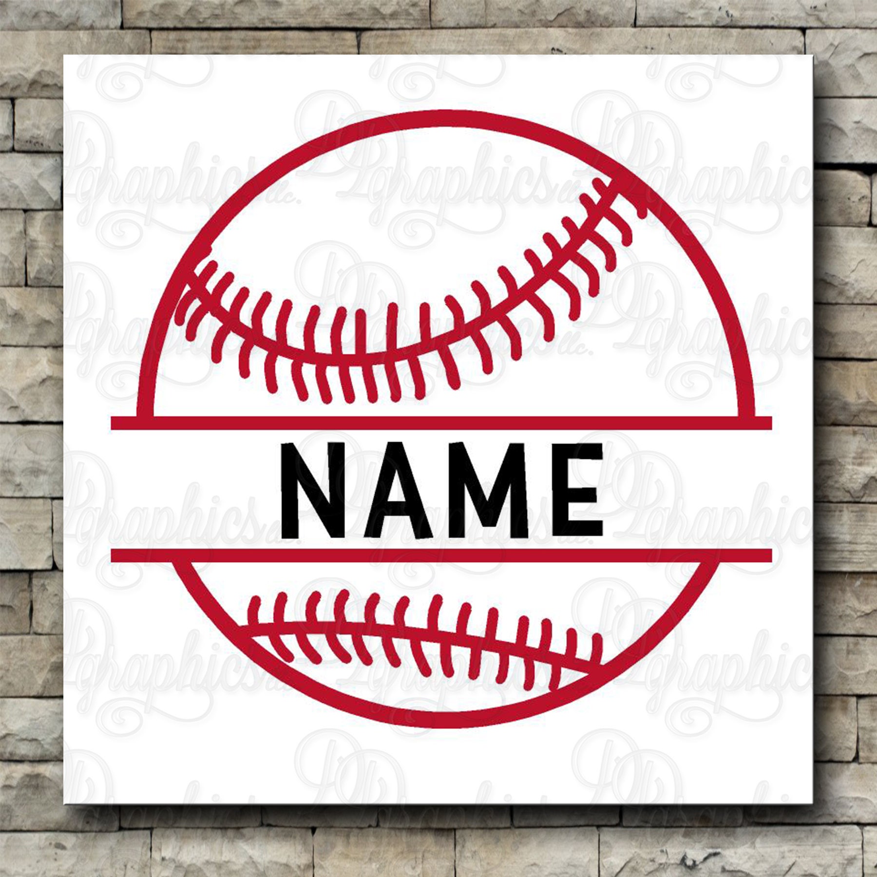 Baseball with Name vinyl decal/ Baseball Decal / Personalized Etsy
