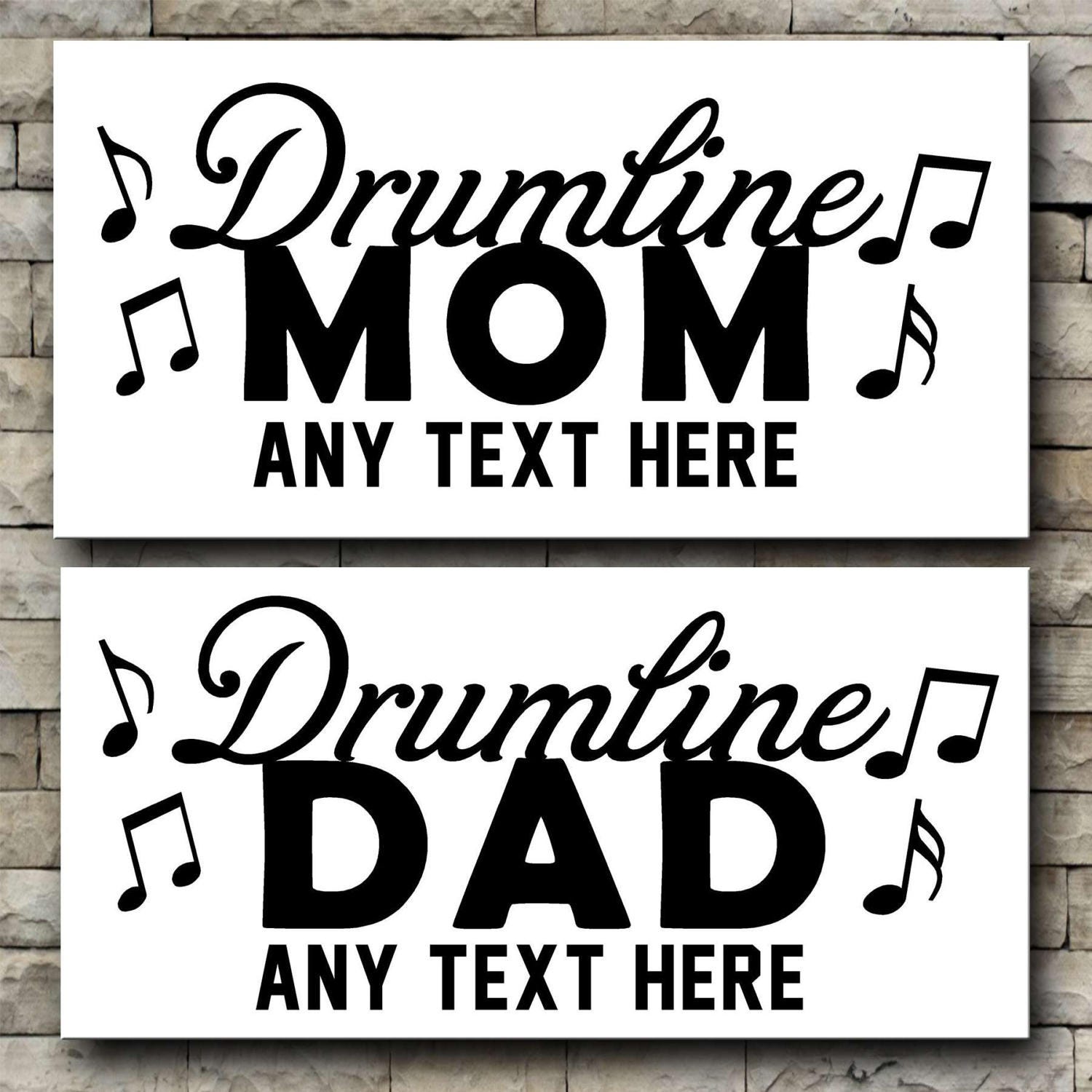 Drumline Mom/ Drumline Dad/vinyl car decal/Personalized Etsy