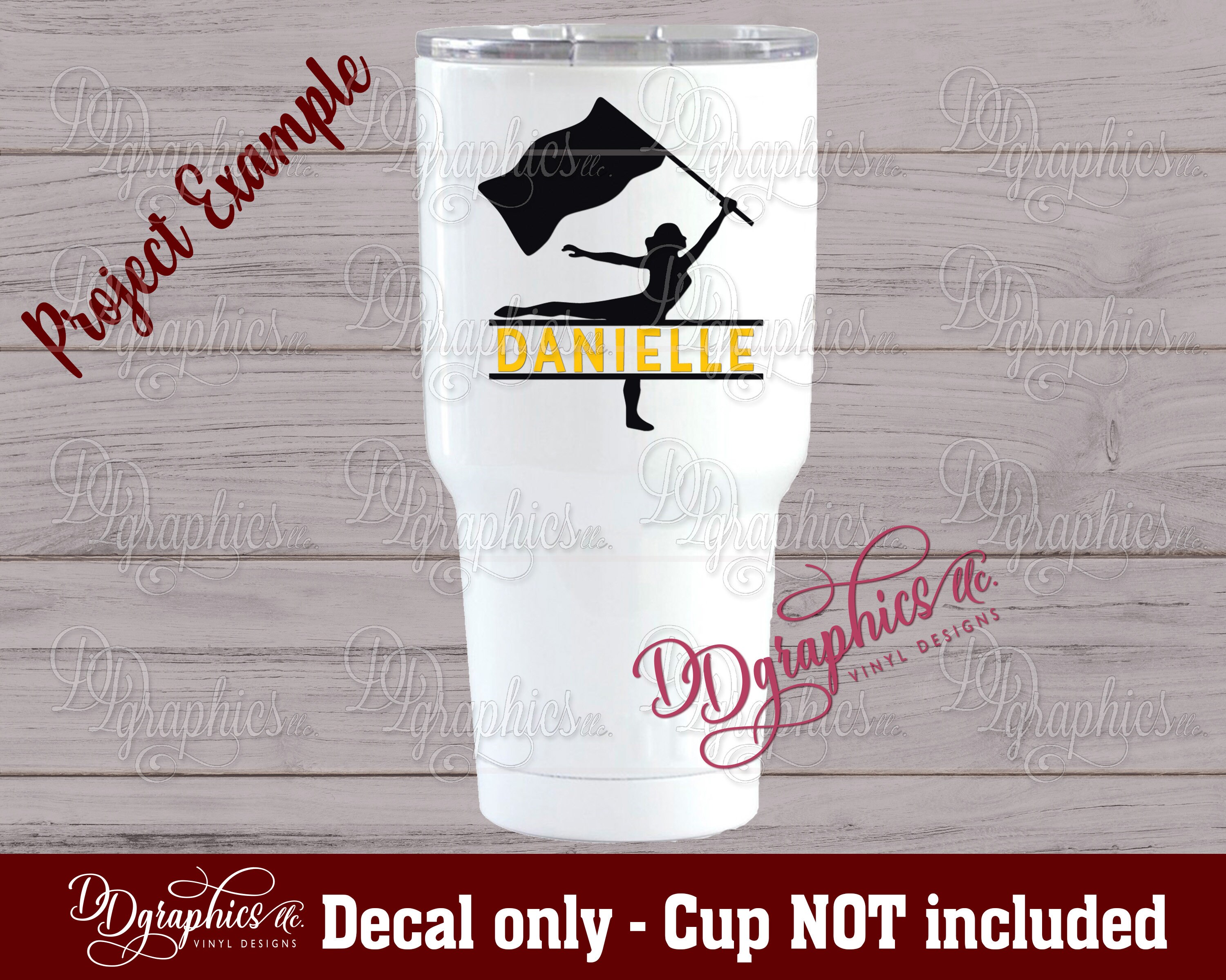 Color Guard Personalized Vinyl Decal, Custom Color Guard Sticker With ...