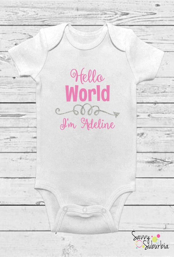 hello world onesie girl