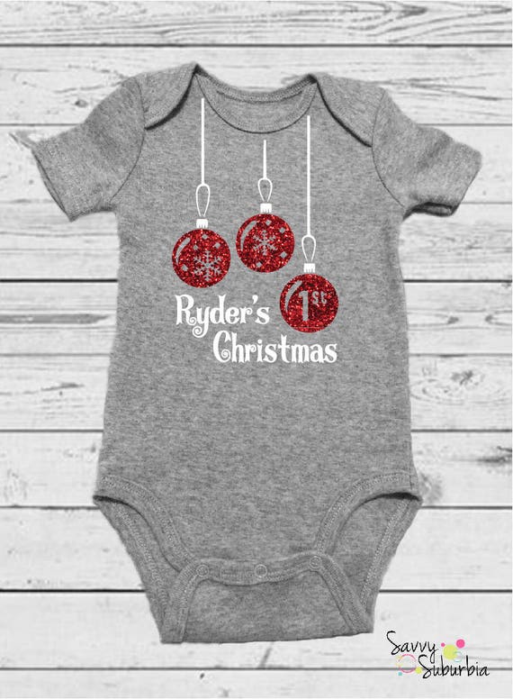 Baby Onesie / Babys First Christmas Onesie / Custom Christmas Onesie / Baby\u0027s First Christmas / Baby Christmas Gift / Personalized Onesie
