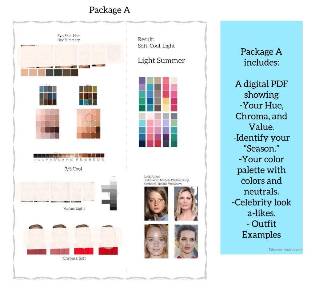 Virtual Color Analysis Personal Color Season Guide Etsy Canada