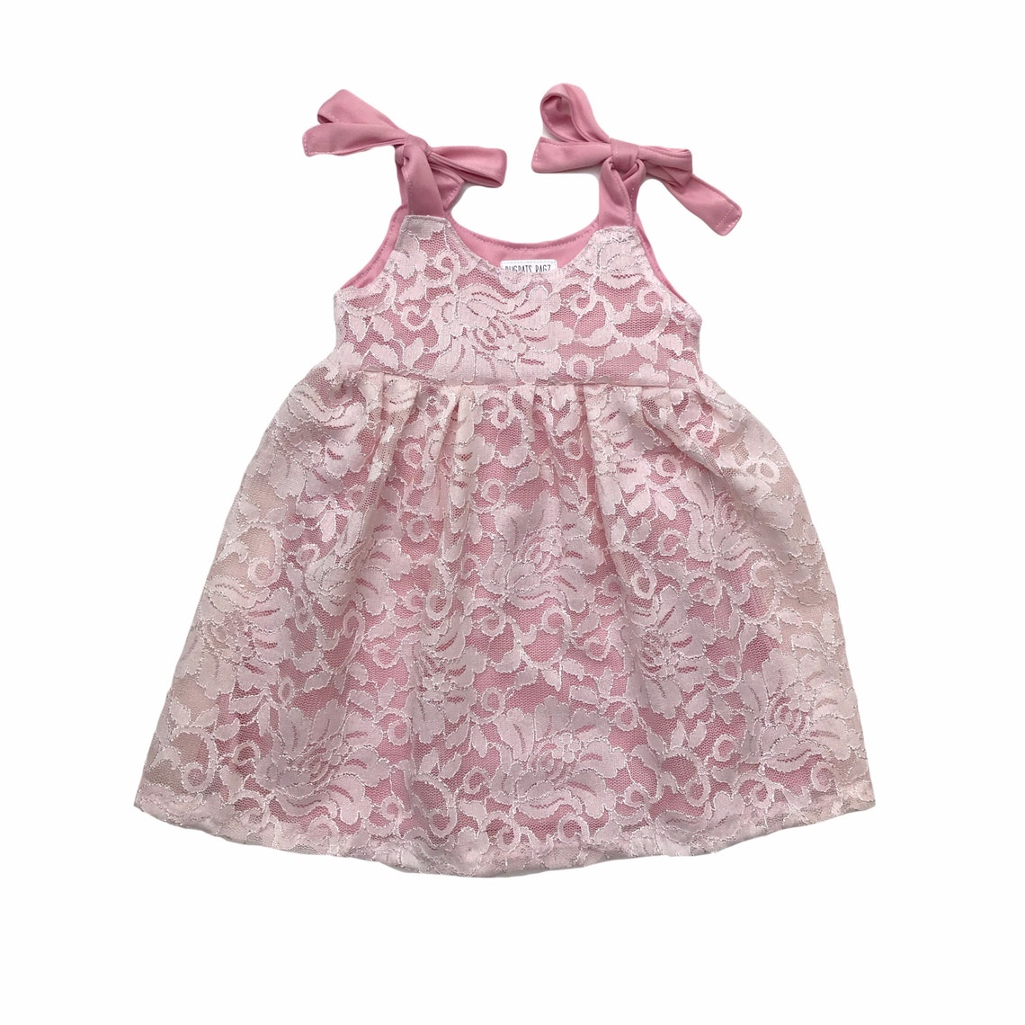 Pink Lace Dress / or tank top Tie Top Tank in pink lace Etsy