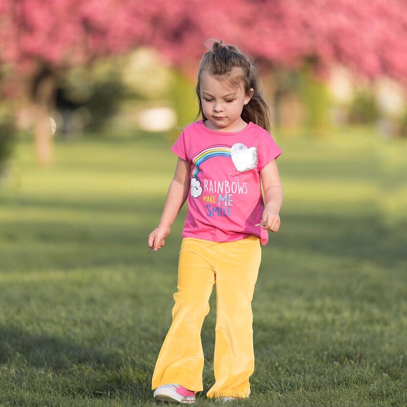 Bright Color Velvet Bell Bottoms for Babies Toddlers and Etsy