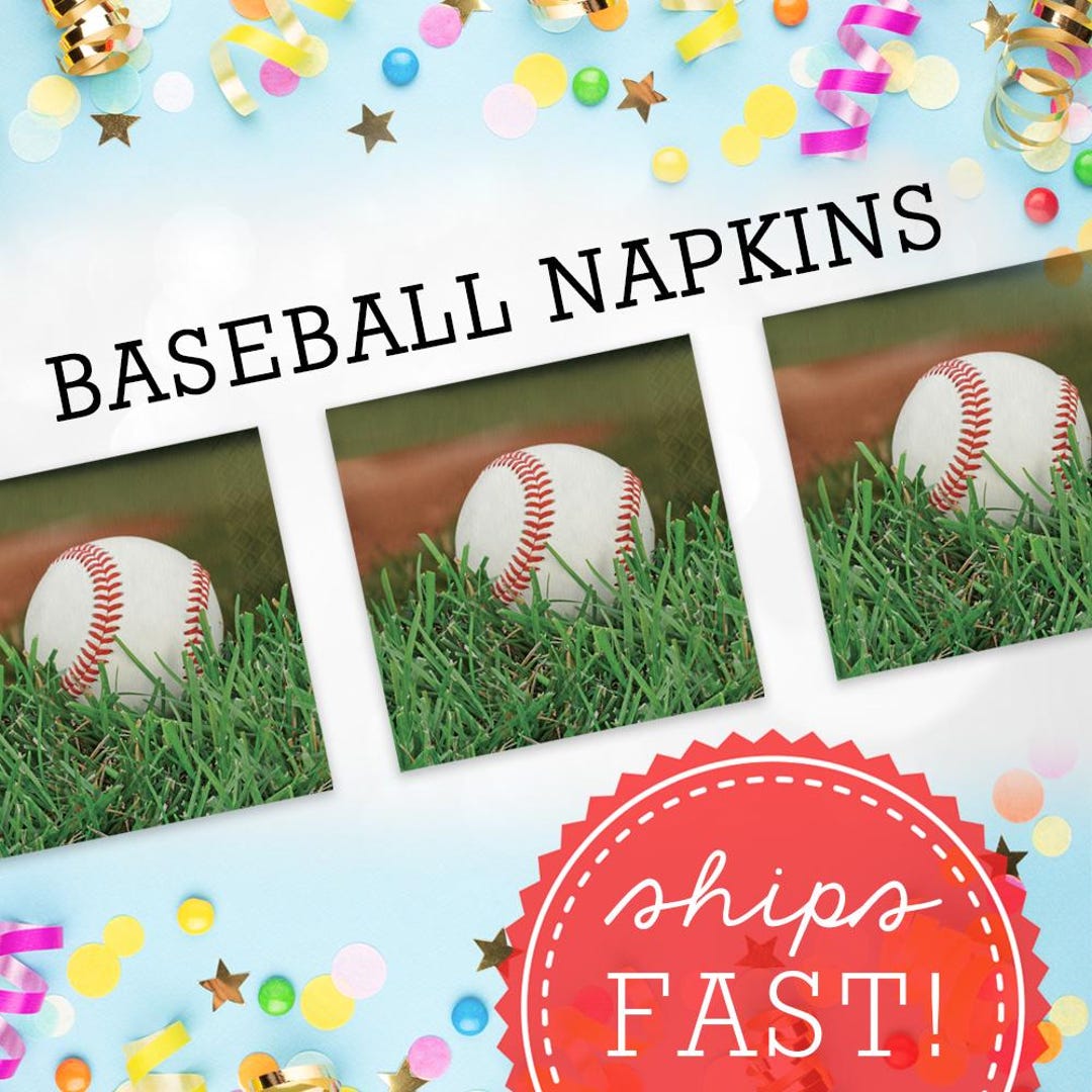 Baseball Paper Napkin Party Supply Baseball Party Baseball Birthday ...