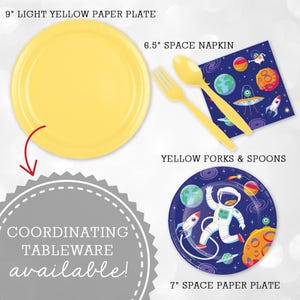 Space Birthday Party Plates Outerspace Theme Collection Astronaut Design Tableware Set Kid Birthday Party Supply Pack Rocket Theme Celebration Navy Blue Pattern Planet Design Elements Premium Quality Paper Plates Space Theme Party Essential Space Party Decor Astronaut Birthday Party Outerspace Birthday Decor
