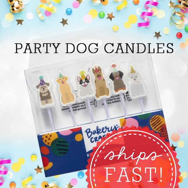 Party Dog Cake Topper Partydekoration Geburtstag Welpe Thema Party Versorgung Dekoration Canine Party Dog Geburtstagskerze Welpe Geburtstagskuchen