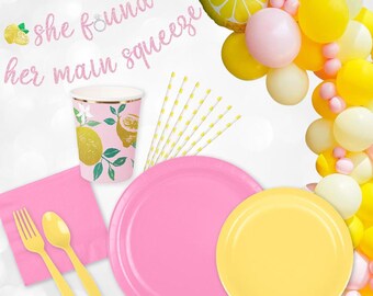 Main Squeeze Bridal Shower Party Pack Bachelorette Celebration Supplies Bundle She Found Her Main Squeeze Decoration Kit Citrus Bachelorette