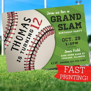 Baseball Birthday Invitation Printed Cards Party Planning Sport Celebration Card Custom Invitation Baseball Theme Party Supplies Birthday