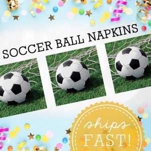Soccer Ball Paper Napkin Party Supply Soccer Party Soccer Birthday Soccer Baby Shower Retirement Celebration Theme Soccer Party Decorations