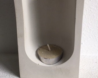 Tall Elegant Concrete Tealight Holder