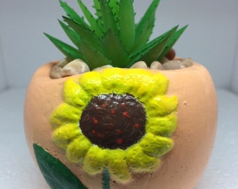 Sunflower Succulent Planter