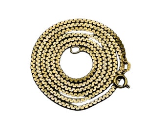 ¡Impresionante collar de cadena de eslabones S de oro amarillo de 14k! ¡22 pulgadas!