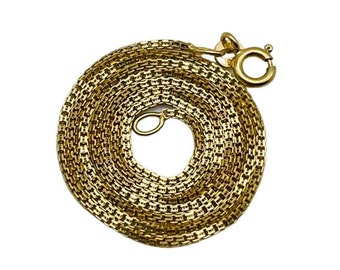 MCS Jewelry 14k Yellow OR White Gold Solid 0.8mm Box Link Chain Necklace with Lobster Claw Clasp 16-24 MCS Jewelry 14k Yellow OR White Gold Solid 0.8mm Box Link Chain Necklace with Lobster Claw Clasp 16-24