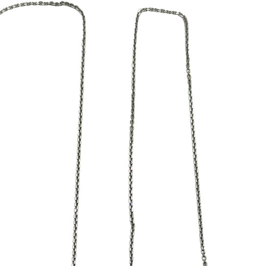 Stunning Solid 14k White Gold Cable Link Chain Ne… - image 2