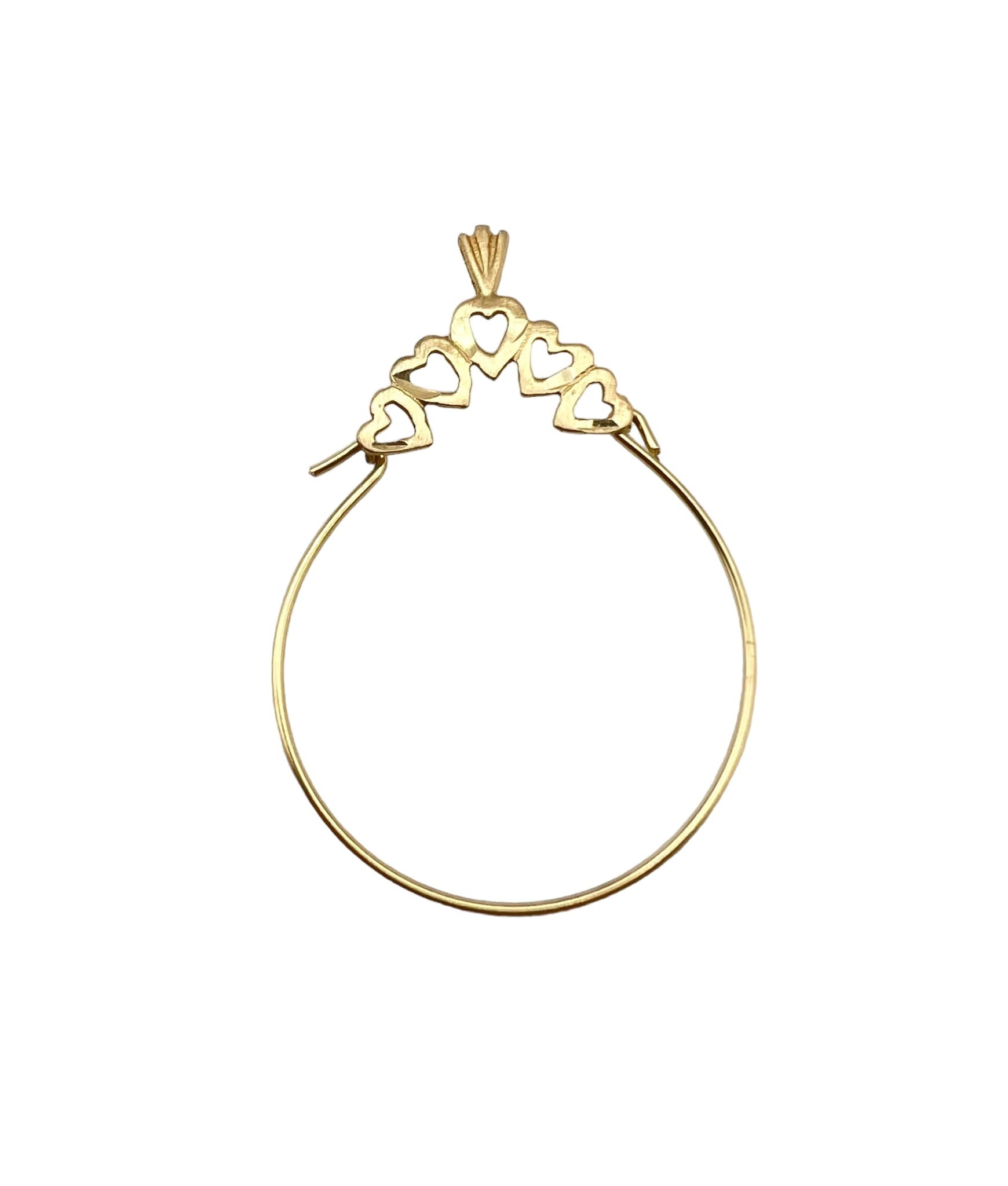 CHARM HOLDER, Charm Necklace, Necklace Pendant, Gold Charm Holder