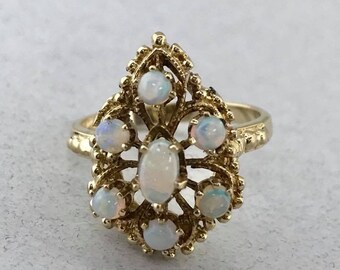 Opal ring vintage | Etsy