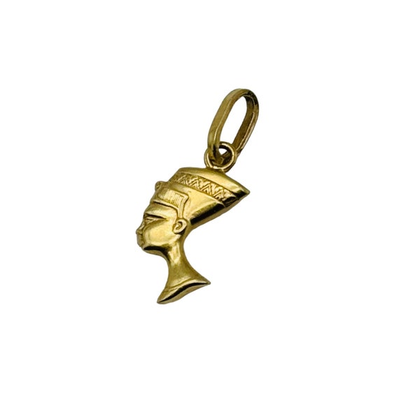 Beautiful 14k Yellow Gold Queen Nefertiti Egyptia… - image 1