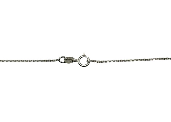 Stunning Solid 14k White Gold Cable Link Chain Ne… - image 3