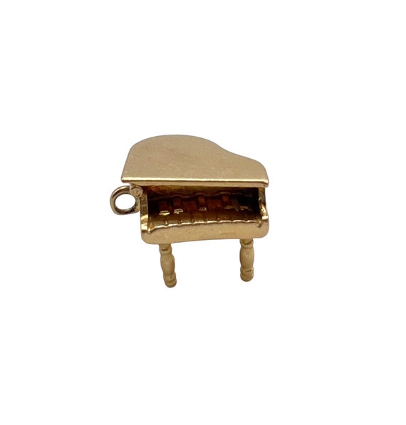 Vintage Awesome Solid 14k Yellow Gold Piano Charm 