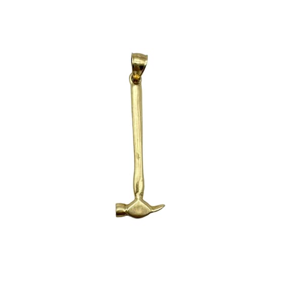 Vintage Awesome Solid 14k Yellow Gold Hammer Charm