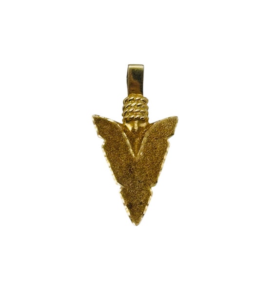 Gorgeous Solid 14k Yellow Gold Arrowhead Pendant Free Shipping Etsy Canada