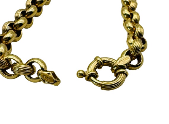 Stunning 14k Yellow Gold Rolo Link Chain Bracelet… - image 4