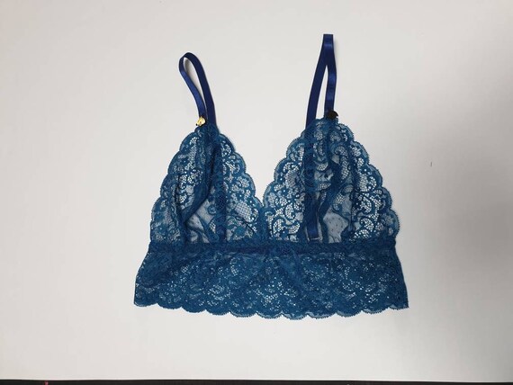 teal lace bralette