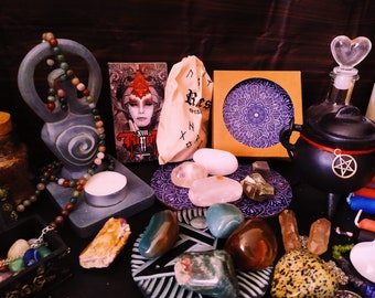 Mystery Box, WITCHY MYSTERY BOX, Alquimia, Cristales, Hierbas, Magia, Brujería, Psíquico, Bruja, Hechizos, Mistery boxGemstones