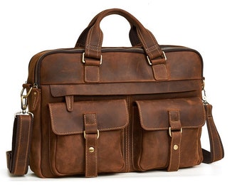 Flight Bag Leather Briefcase