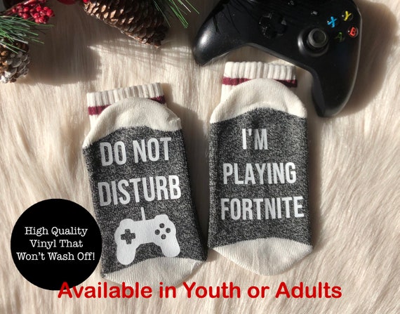 Do Not Disturb I M Playing Fortnite Socks Kids Gaming Etsy - image 0