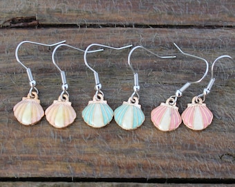 Dangle Shell Earrings, Sea Shell Jewellery, Summer Earrings, Beachy Earrings, Ocean Earrings, Mermaidcore Earrings