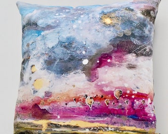 Coussin de luxe, coussin de canapé décoratif avec couverture imprimée d'art abstrait