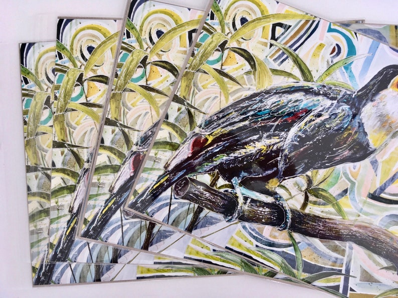 Impression d'art toucan, impression d'art mural couleur, oeuvre d'art d'oiseau tropical, impression A3 pour la décoration intérieure image 5