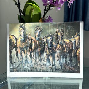 Carte d'anniversaire cheval, carte de voeux, grande carte A5, carte animal
