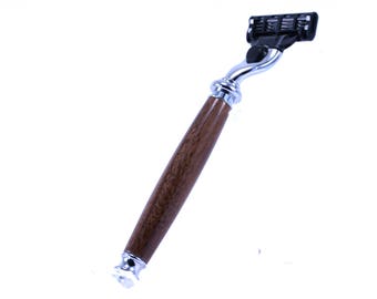 Wooden Razor | Old Fashioned Razor | Men's Razor | Father's Day Gift | Wood Razor | Gift for Dad | Wooden Shaving | Walnut Handle |