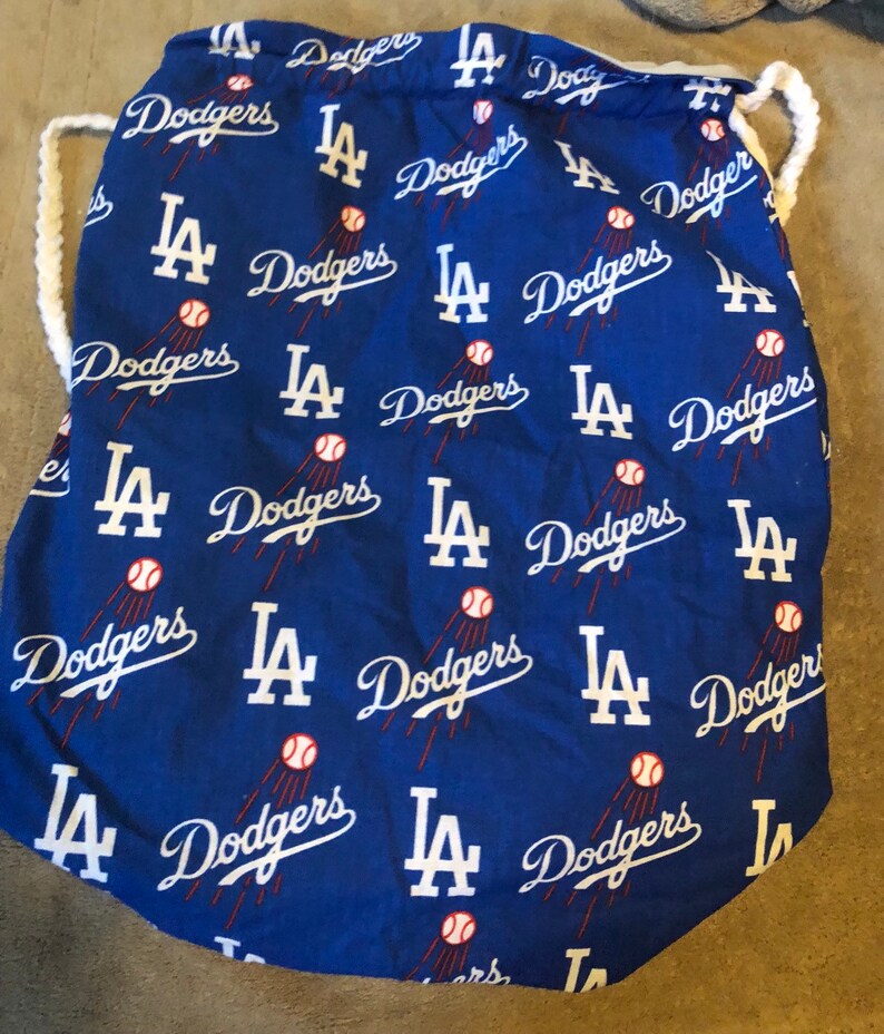 Dodger Bag Dodgers Backpack Drawstring Bag Tote Etsy