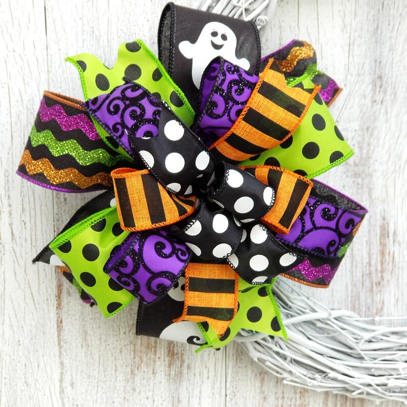 Halloween Wreath Attachment Bow for Halloween Wreath Etsy