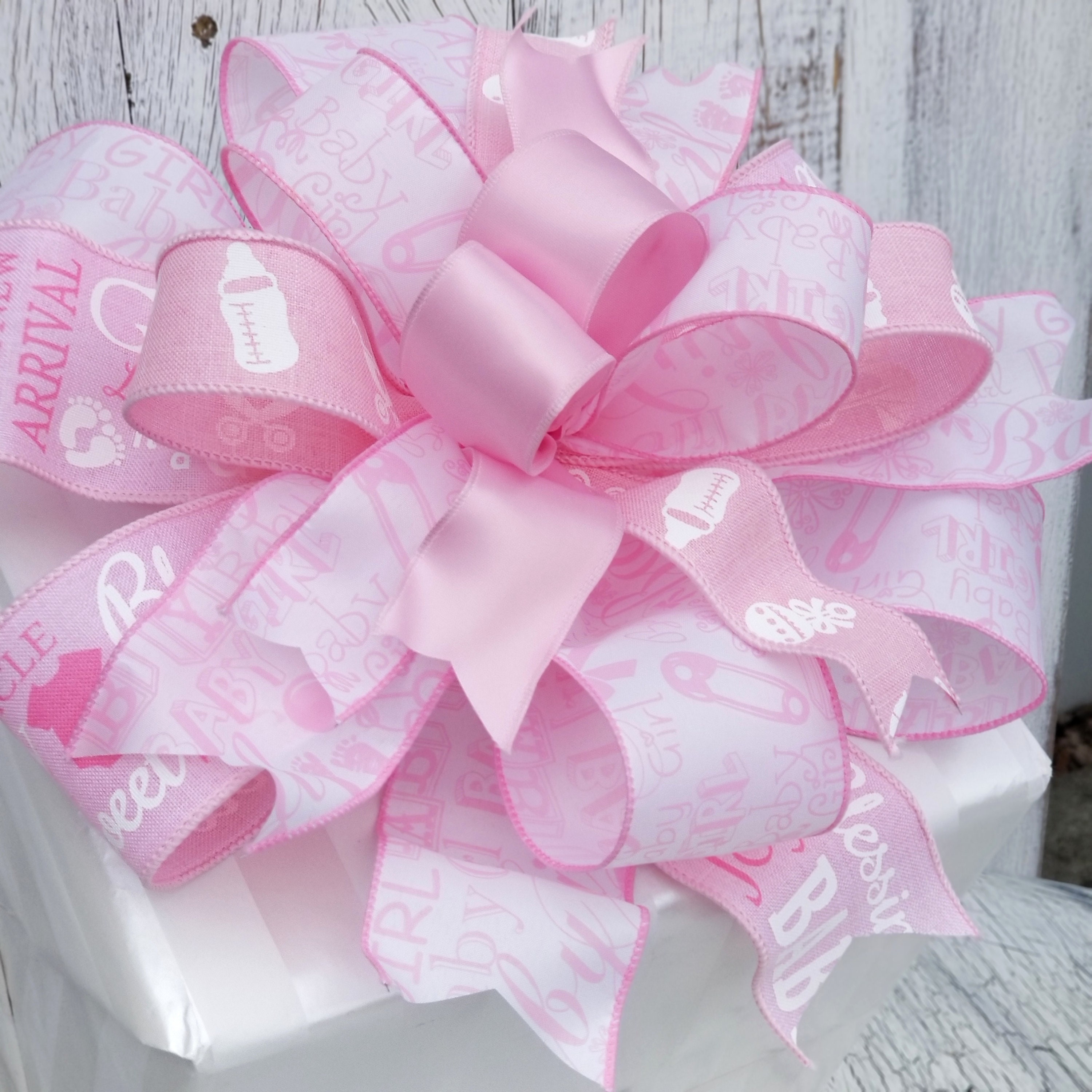 Baby Shower Gift Bow New Baby Arrival Decor Baby Shower Etsy